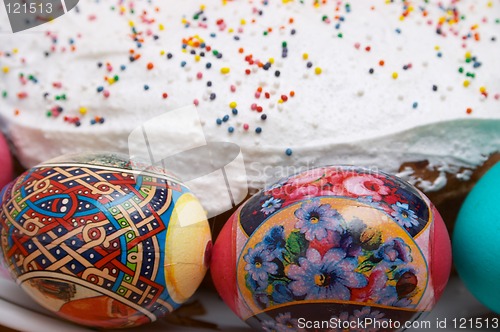 Image of Easter cakes and eggs