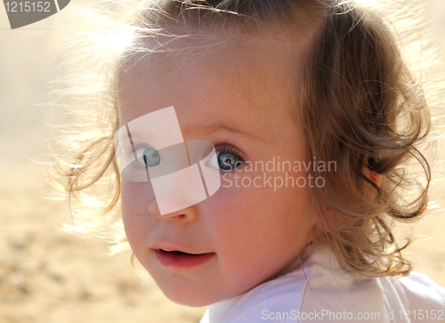 Image of cute little girl portrait