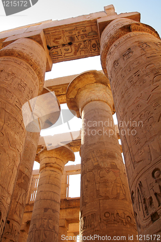 Image of columns in karnak temple
