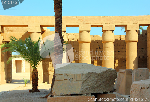 Image of columns in egypt karnak temple