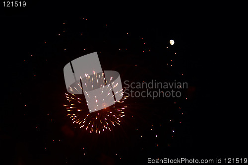 Image of Firework and moon