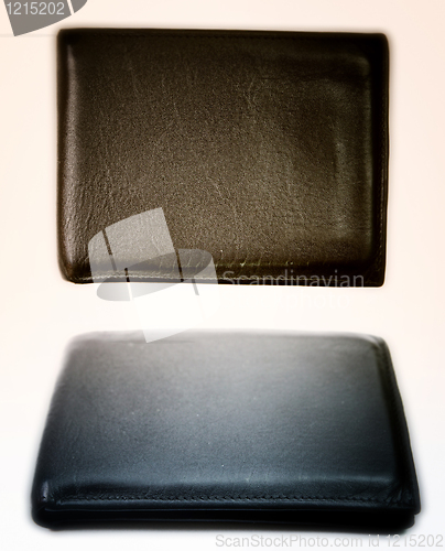 Image of Black leather wallet 