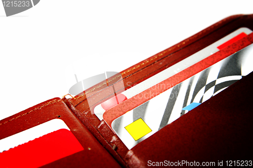 Image of Brown leather wallet