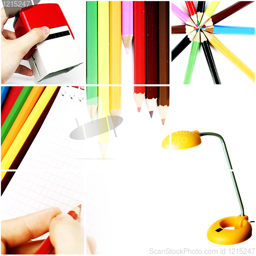 Image of Colorful office collage.