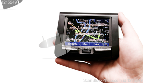 Image of Gps in a man hand.