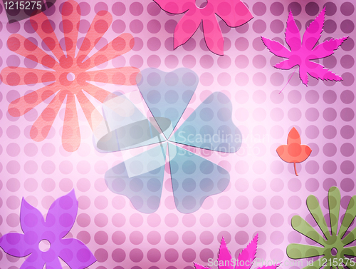 Image of Flowers & Leafs - background