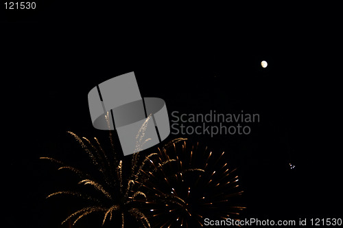Image of Firework and moon