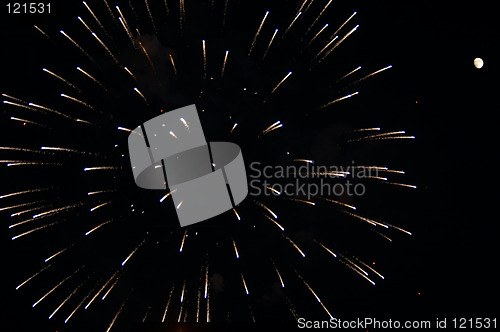 Image of Firework and moon