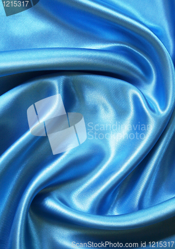 Image of Smooth elegant blue silk 