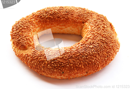 Image of The Turkish bagel strewed by sesame seeds 