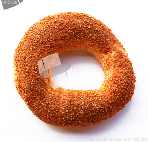 Image of The Turkish bagel strewed by sesame seeds