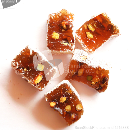 Image of Sweet turkish delights with nuts