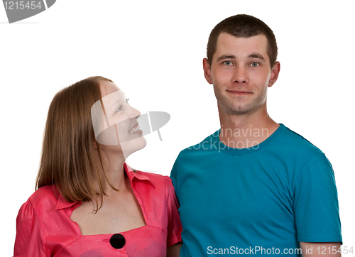 Image of girl with a love of looking at a guy