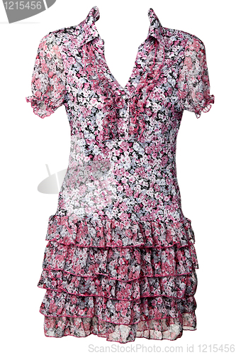 Image of woman's dress with a floral pattern