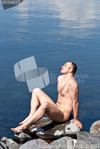 Image of wet naked man