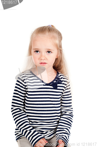 Image of Little cute girl in studio