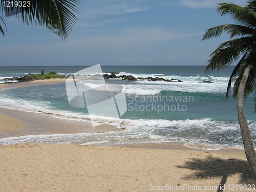 Image of Ceylon in the Indian ocean, beach in Tangalle