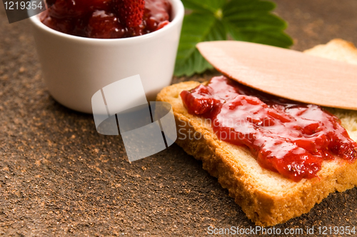 Image of Wild strawberry jam with toast