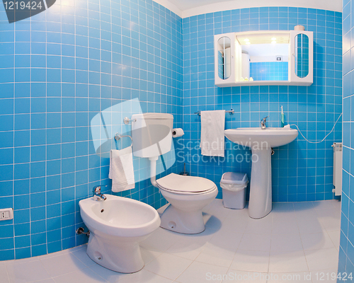 Image of Blue bathroom