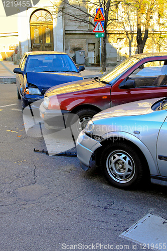 Image of Three car crash