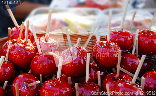 Image of Red taffy apples