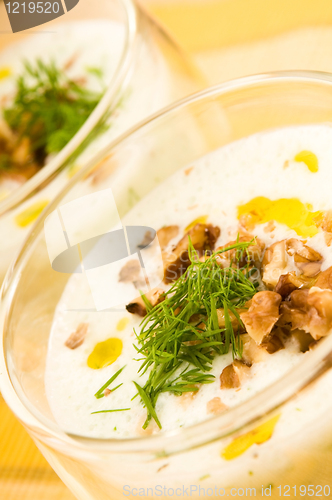 Image of Tarator - traditional bulgarian cold summer soup