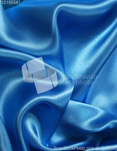 Image of Smooth elegant dark blue silk as background 