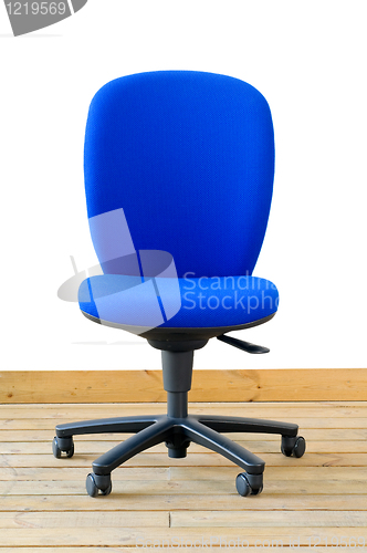 Image of modern blue office chair