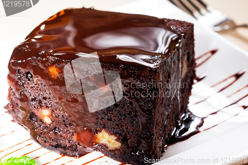 Image of chocolate and walnuts cake