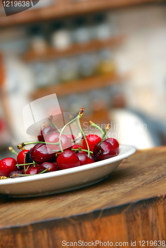 Image of Appetizing fresh cherries