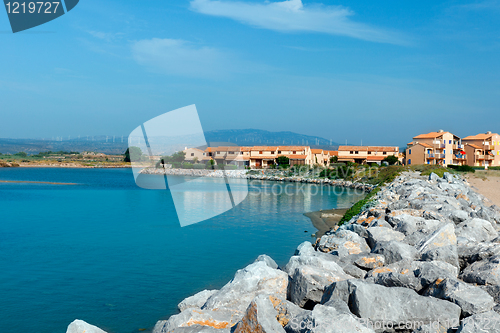 Image of Mediterranean sea coast. Nice France.