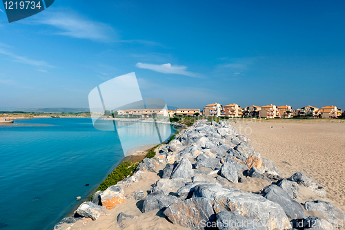 Image of Mediterranean sea coast. Nice France.