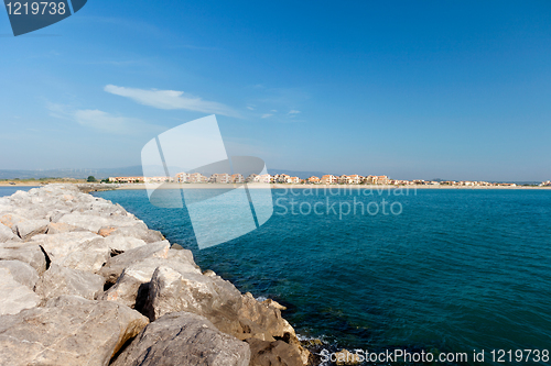 Image of Mediterranean sea coast. Nice France.