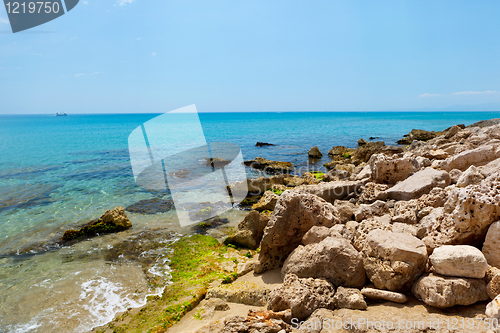 Image of Mediterranean sea coast. Nice France.