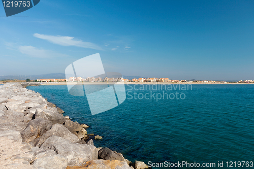 Image of Mediterranean sea coast. Nice France.