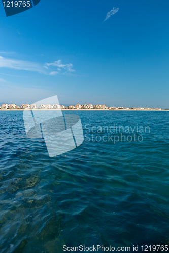 Image of Mediterranean sea coast. Nice France.