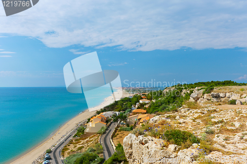 Image of Mediterranean sea coast. Nice France.