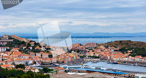 Image of Mediterranean sea coast. Nice France.