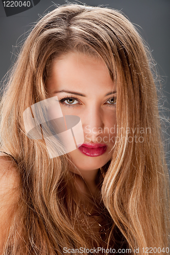 Image of pretty blond  young woman