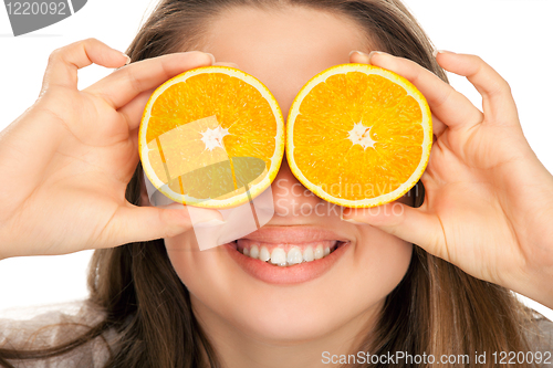 Image of girl with orange