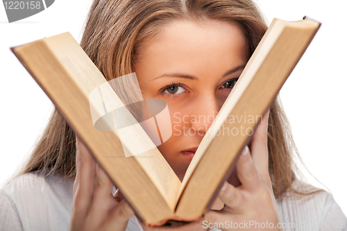 Image of woman with book