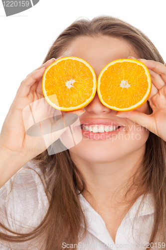 Image of girl with orange