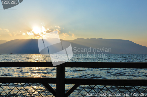 Image of Lake sunset landscape