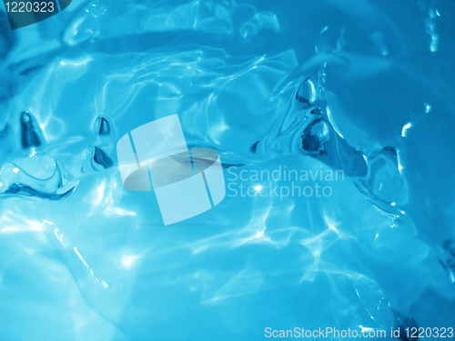 Image of blue ice and water