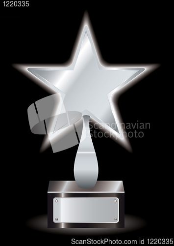 Image of Silver star award trophy