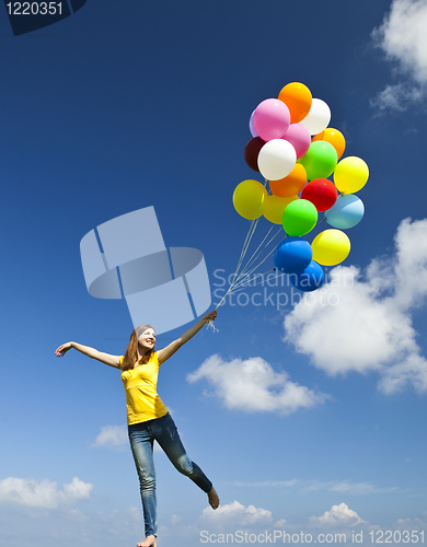 Image of Flying with balloons
