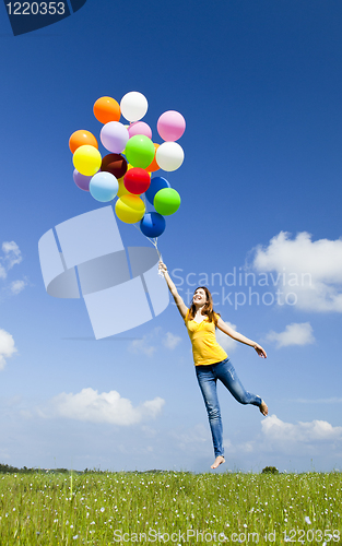 Image of Flying with balloons