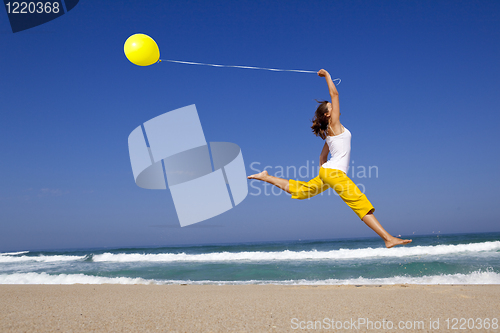 Image of Jumping with balloons