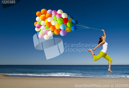 Image of Jumping with balloons