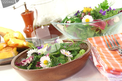 Image of Wild herb salad with goat cheese